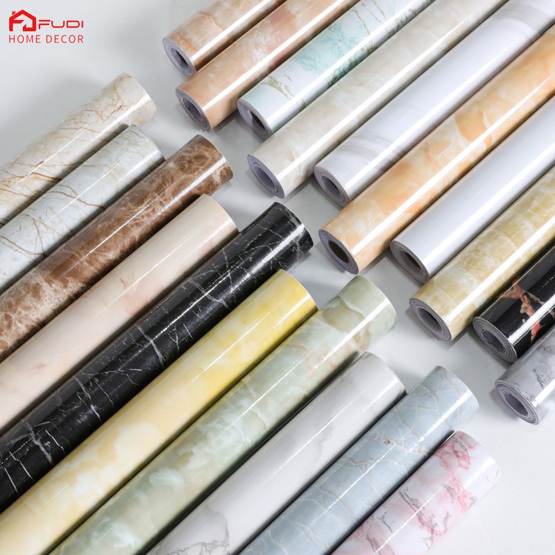 Best selling marble sticker papel para pared peel and stick floor tile