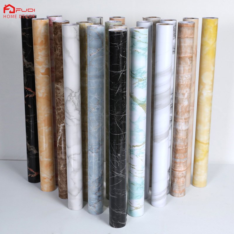 Best selling marble sticker papel para pared peel and stick floor tile