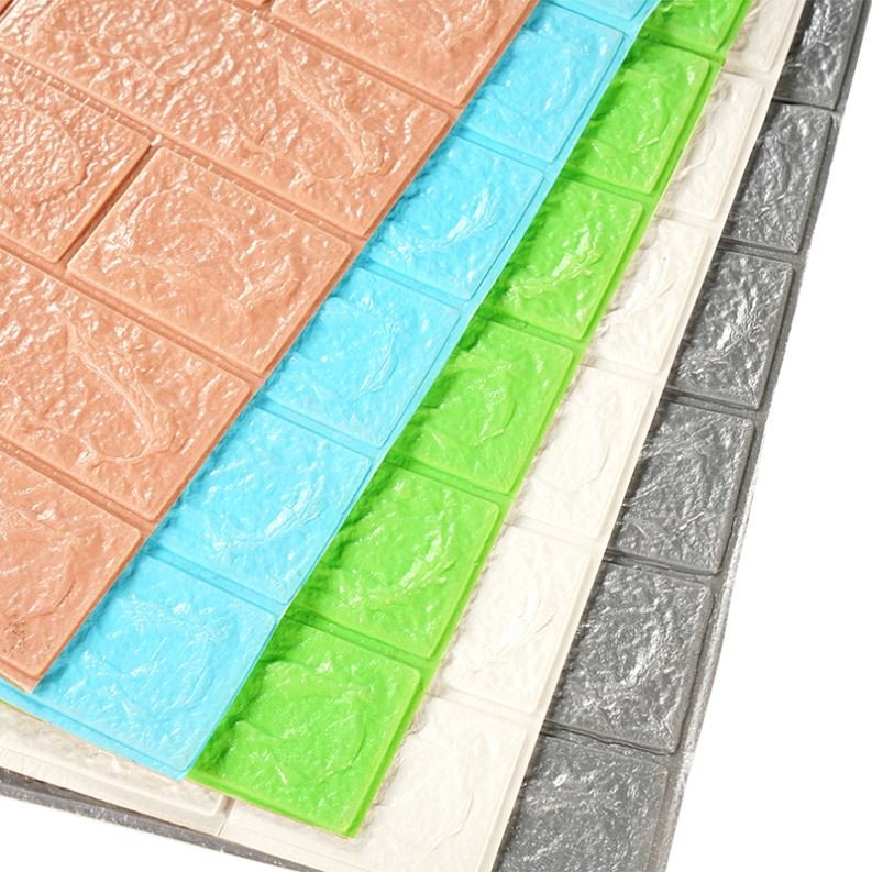 self adhesive wall paper rolls stone wall sticker cheap 3d pe foam brick wallpaper for living room