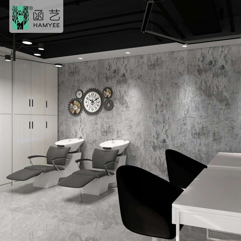3D textured peel and stick concrete wallpaper grey cement self adhesive wall paper for walls decoration