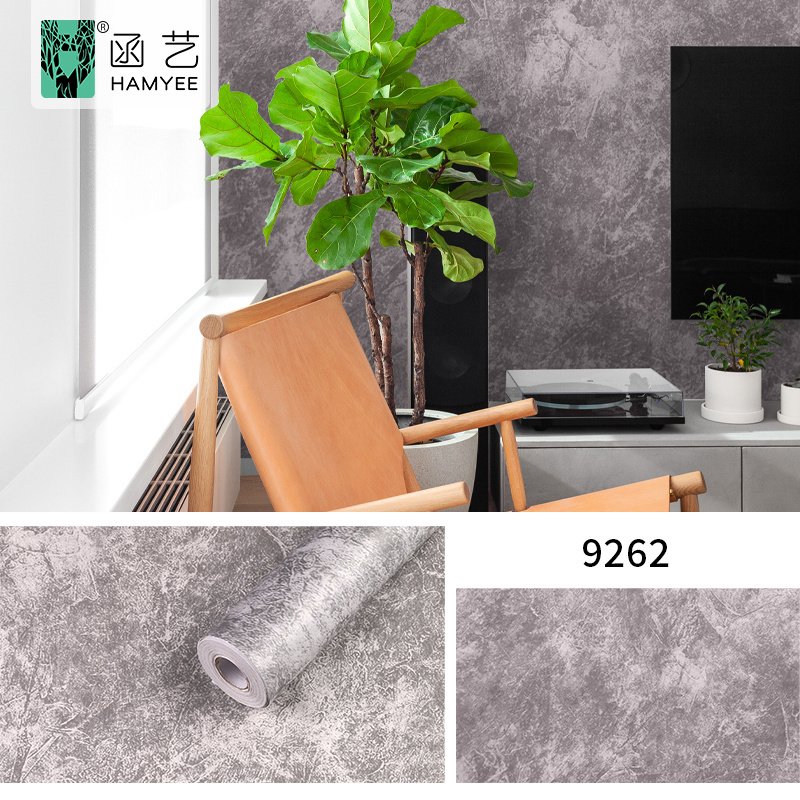 3D textured peel and stick concrete wallpaper grey cement self adhesive wall paper for walls decoration