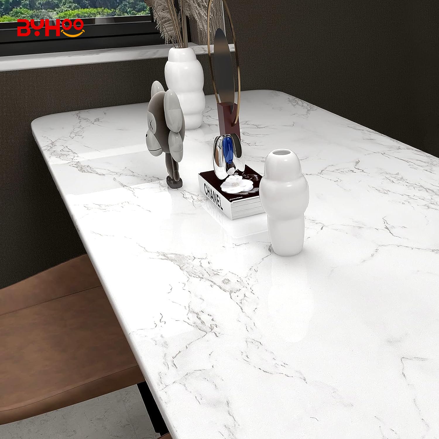 Wholesale White Grey Wallpaper Peel and Stick Glossy Marble Self Adhesive Contact Paper for Countertop Kitchen Cabinets Bathroom