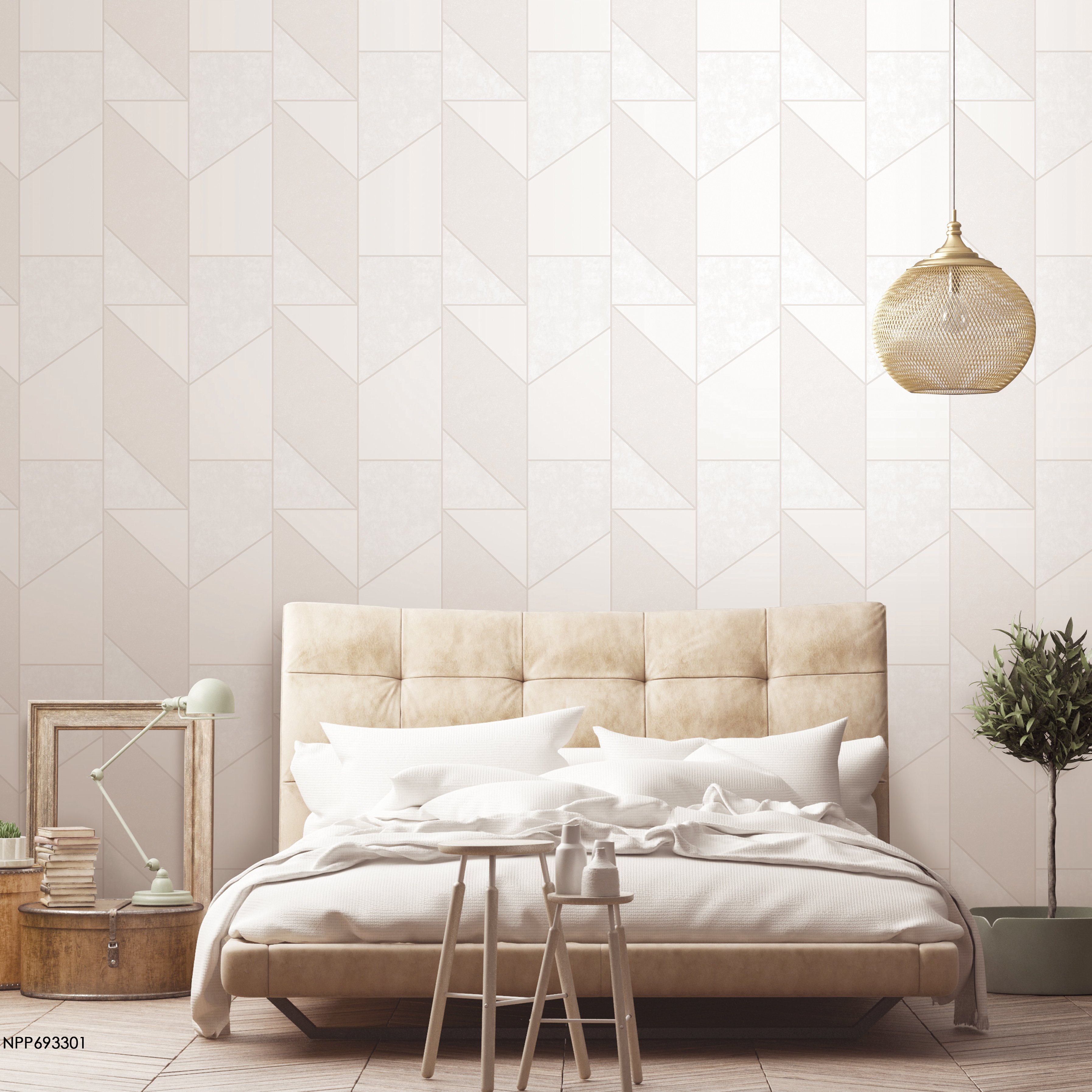 Stylish Geometric Design PVC Wallpaper Wall Paper Roll Modern