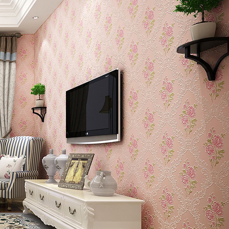 2022 Non woven Home Decor 3D Wallpaper Florals Paper Rolls