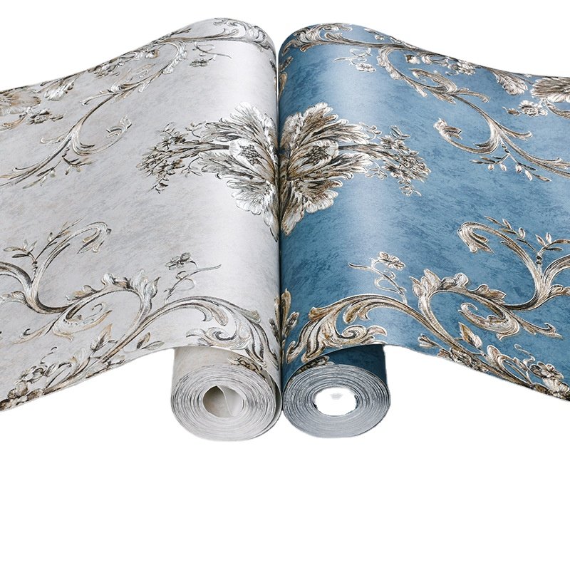 3d embossed luxury peel and stick self adhesive mural vinyl bedroom floral wallpaper roll