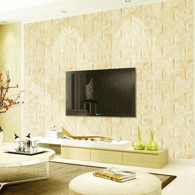 70x70cm PVC Vinyl Wallpaper Waterproof Self Adhesive Wallpaper sound-absorbing 3d Wallpaper Home Decoration 3D Wall panel