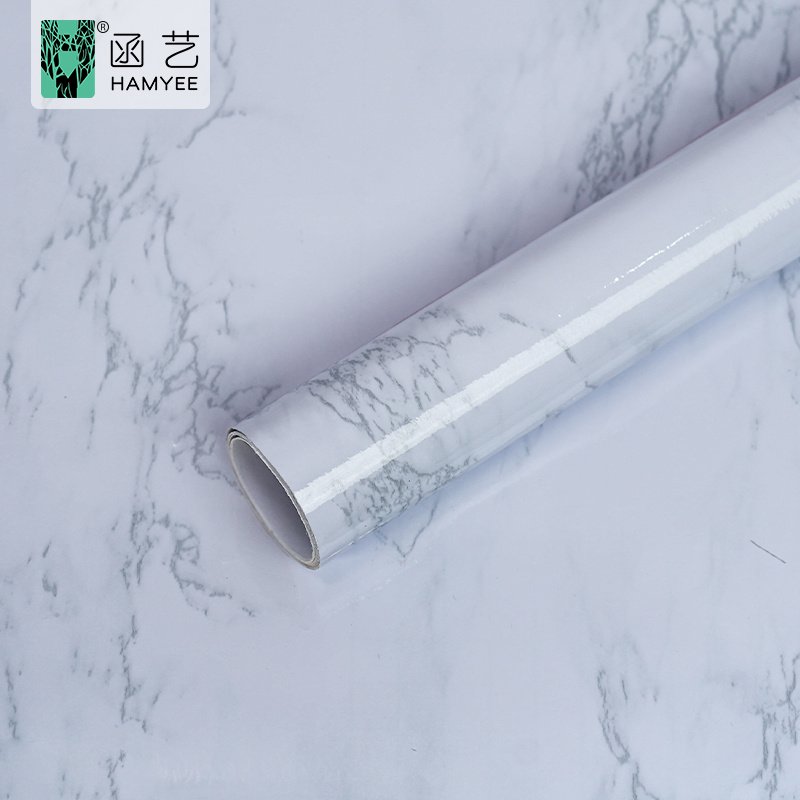 1.22*50m white wall paper marble wallpaper self-adhesive waterproof wallpaper peel and stick contact paper