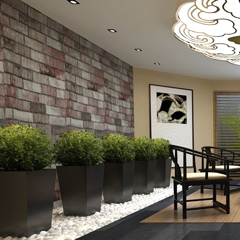 Ali wallpapers 3d multicolor brick self-adhesive home mural wallpaper sticker wallpaper