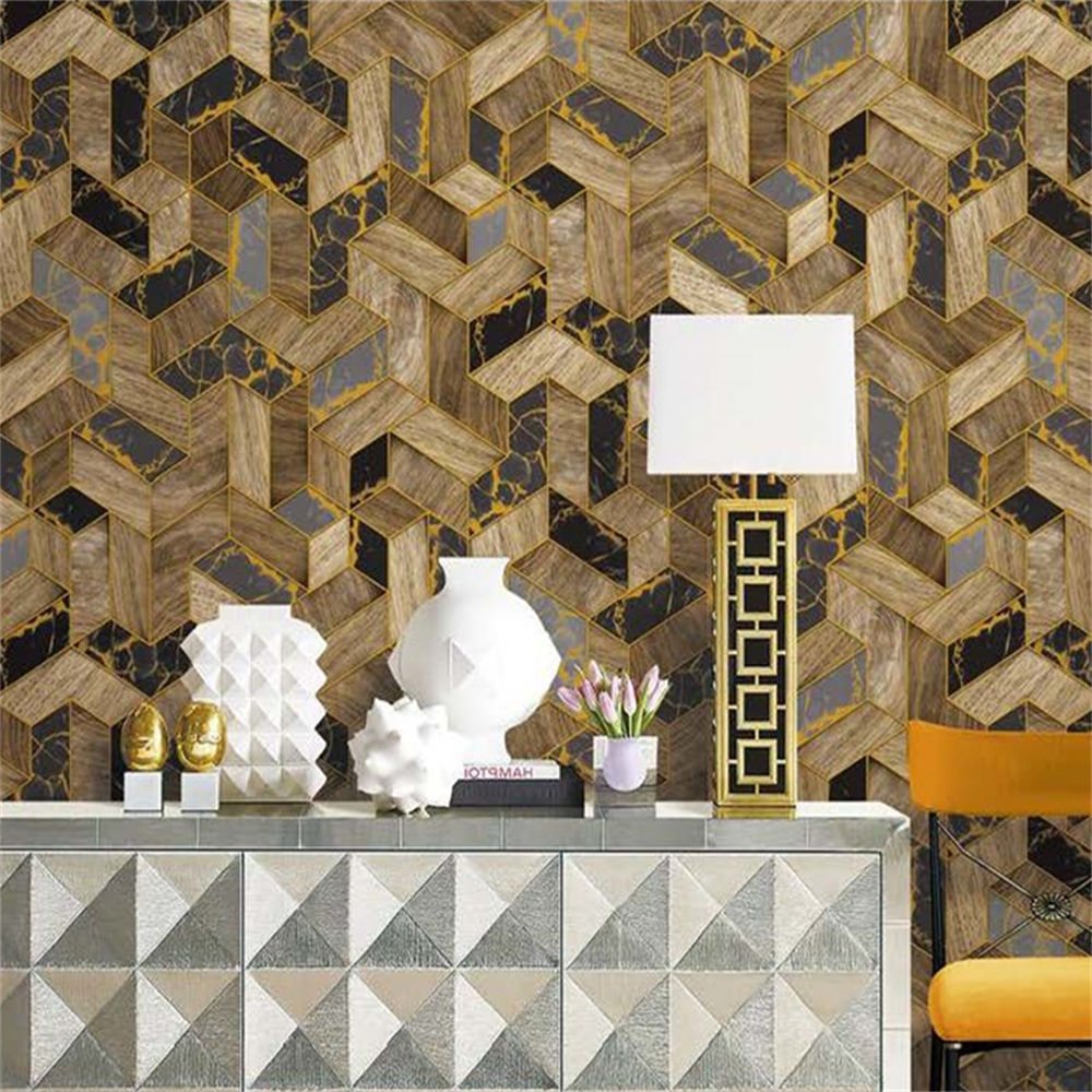 3D wallpaper rolls non-woven fabric living room TV background wall bedroom modern house decor
