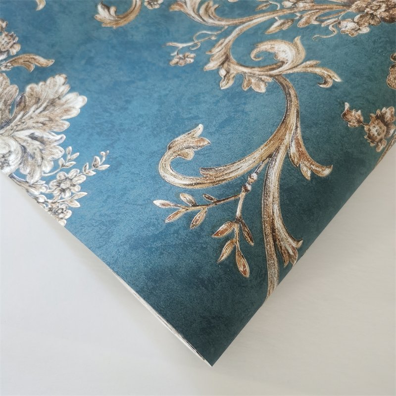 Water Proof Wallpaper for Bathrooms Mural Wallpaper Blue Flowers Beautiful Wallpaper for Living Room