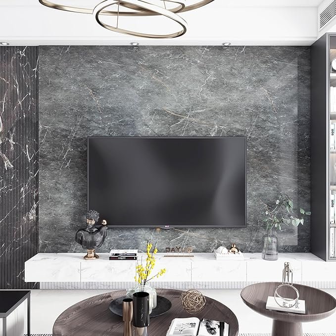 Cheap Waterproof Dark grey 3D Marble sticker Wallpaper Peel and Stick Self-adhesive Wallpaper for home decoration