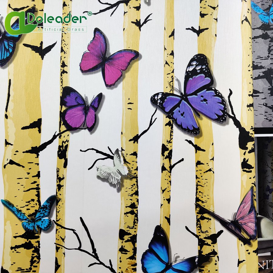 Doleader Manufacturer Home PVC Wallpaper Rolls Hotel Wall Paper stocklot