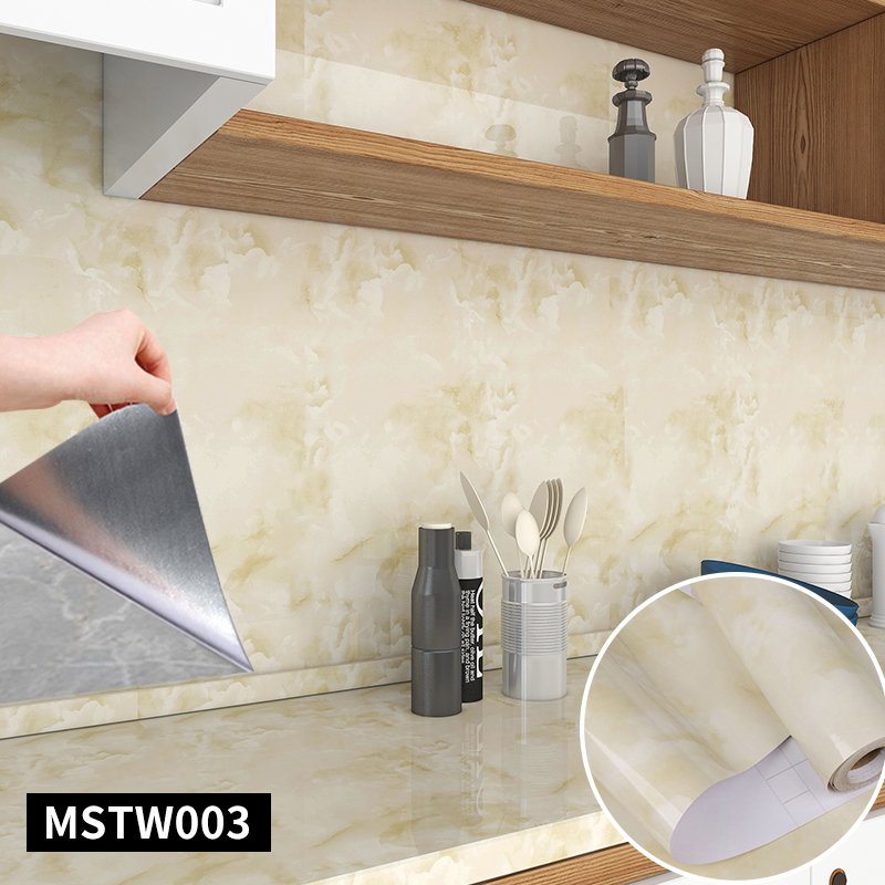 Peel and stick contact wallpaper 23.62 inches width marbling design wallpaper waterproof anti oil wallpaper