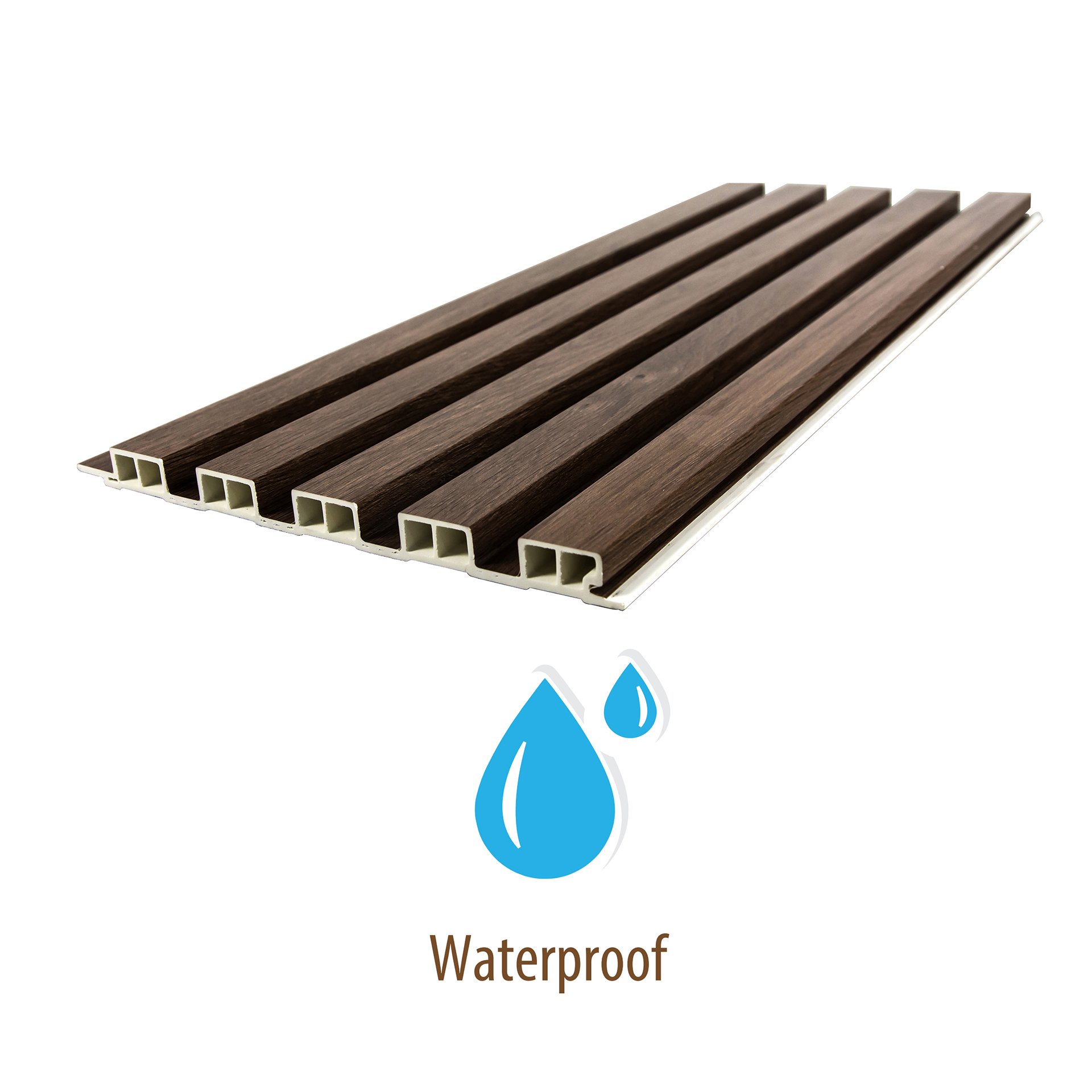 Vietnamese manufacturer High Quality Waterproof Anti-termite Plastic waved Wall Panel for House Interior Decoration (Pima)