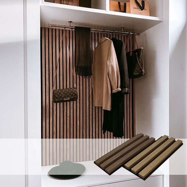 American Walnut Sound Proof Wallpaper Wood Panel