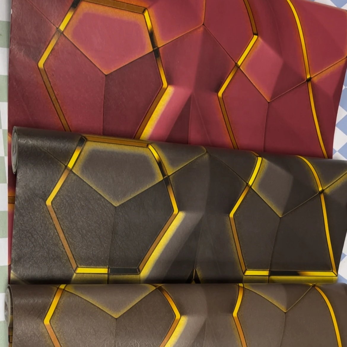 UDK Best Quality Popular New Modern Design Wall Paper Metallic PVC Wallpaper