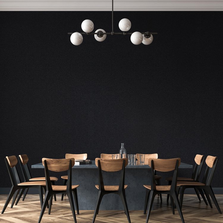 70*300cm Dark Black Color Self Adhesive Pvc Wallpaper For Decor