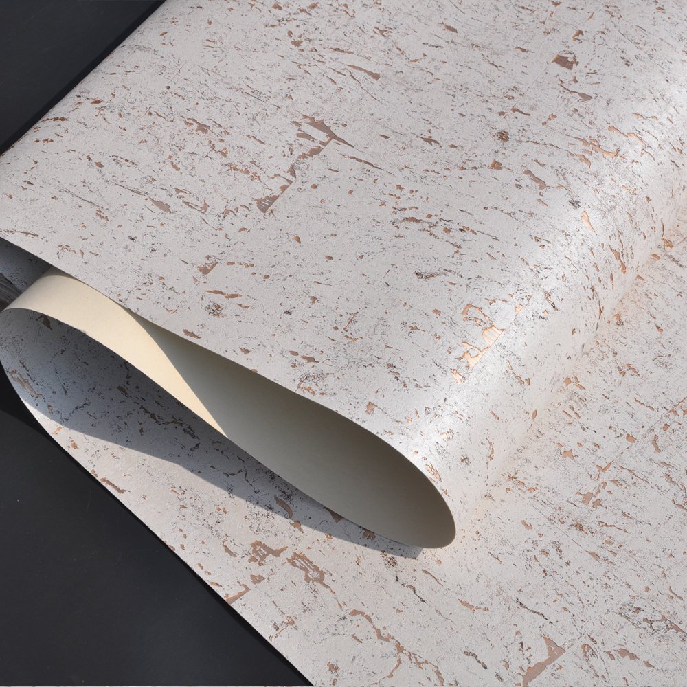 MYWIND Free Sample New Design Style Metallic Cork Wallpaper White Natural Modern Art Designs Home Decor Wallcoverings
