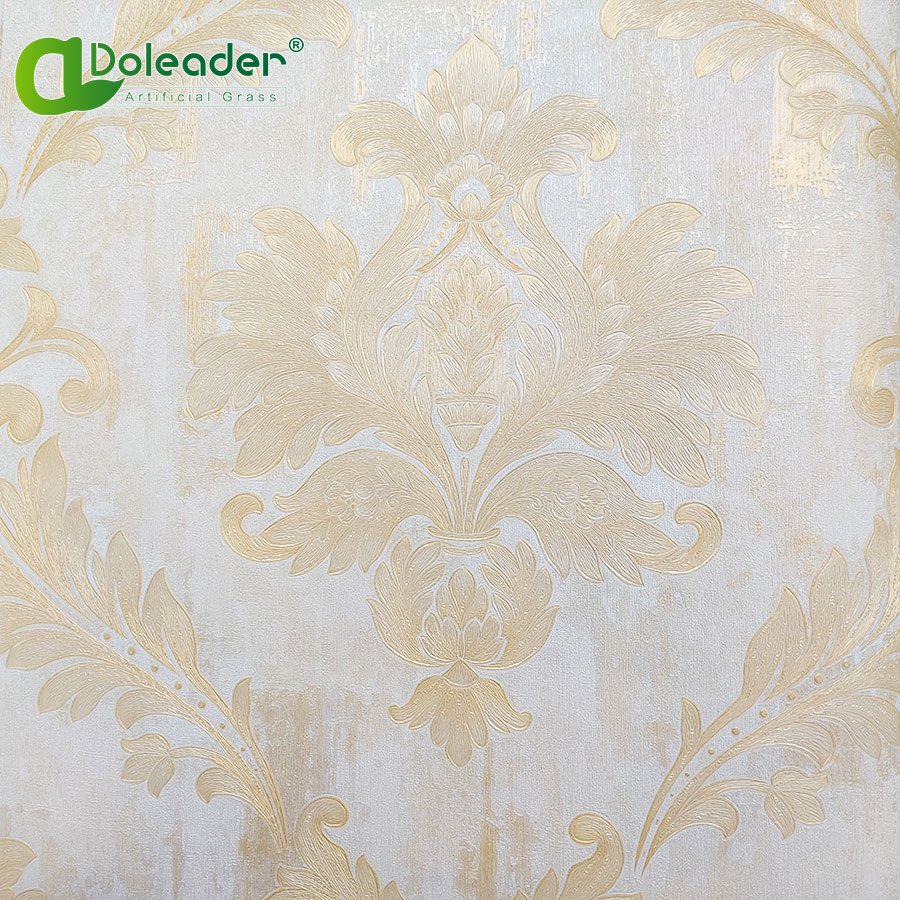 Doleader picture damask golden wallpaper modern for shop wall hotel walls 3d wall panels stocklot