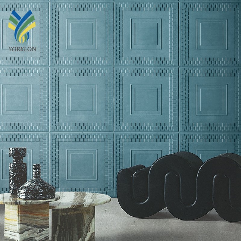 YKTB5011 Modern Waterproof Geometric Matt Acoustic 3D Foam Wallpapers For Living Room