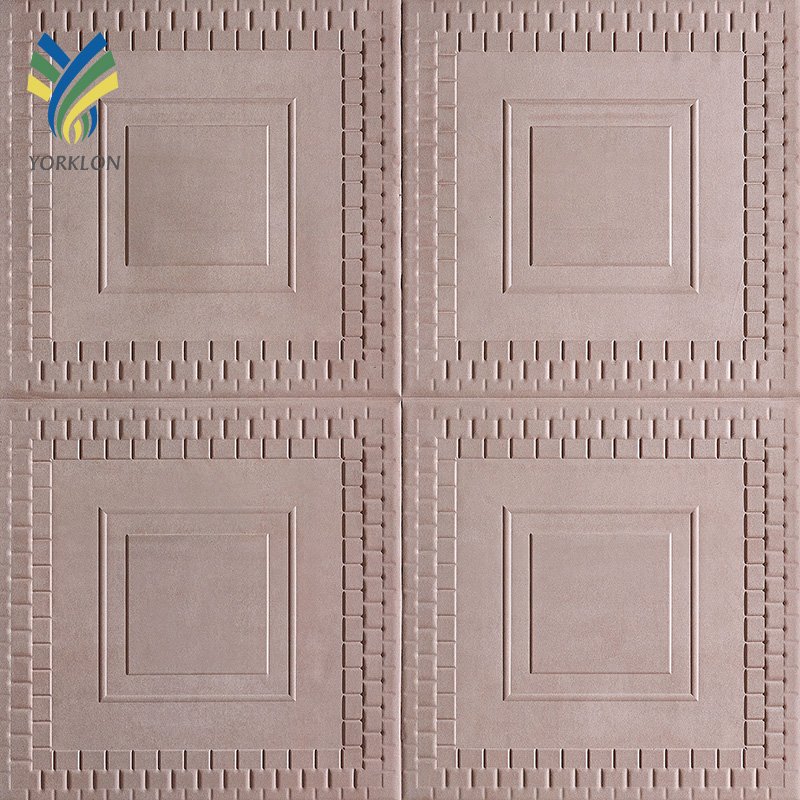YKTB5011 Modern Waterproof Geometric Matt Acoustic 3D Foam Wallpapers For Living Room