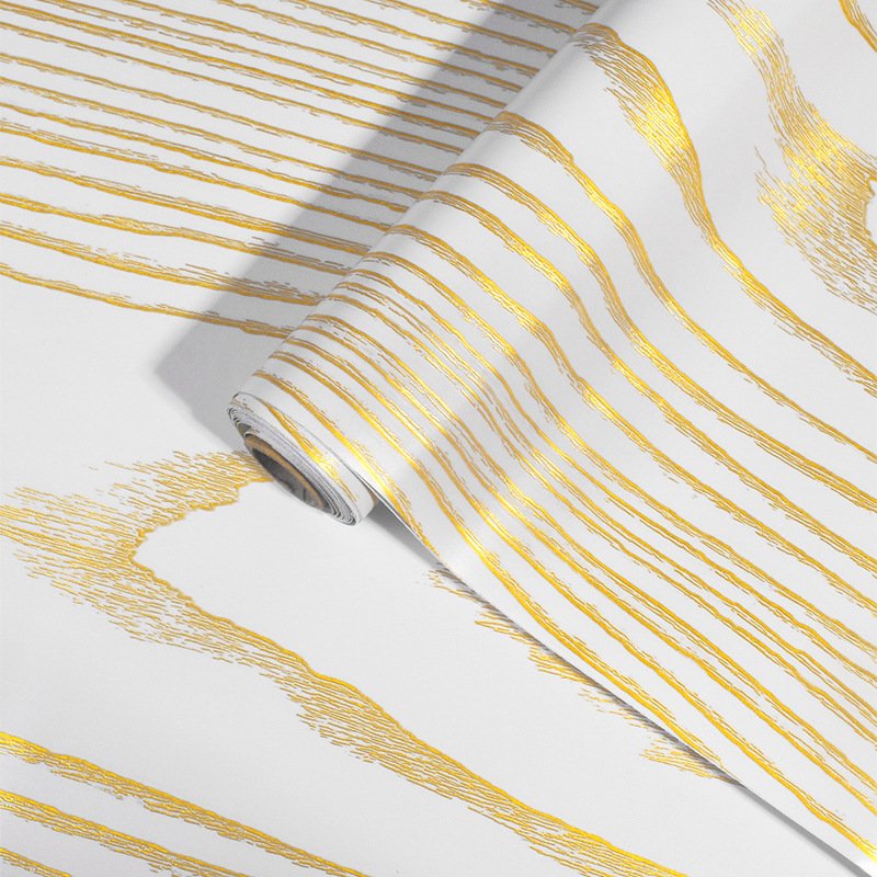 Waterproof PVC Wood Grain Stickers Moisture-Free Self-Adhesive Wallpaper Furniture Wardrobe Cabinet Renovation Decorative Films