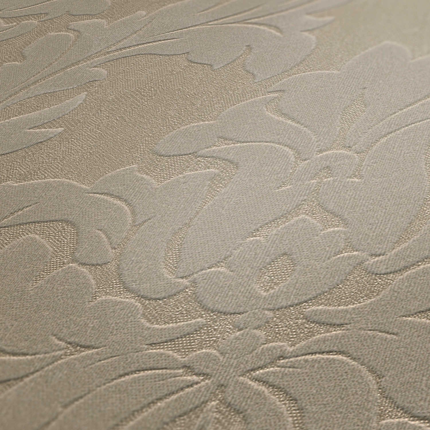 Hot Selling Germany Brand Luxury Non-Woven Brown Wallpaper with Damask Pattern Design for Home Decoration