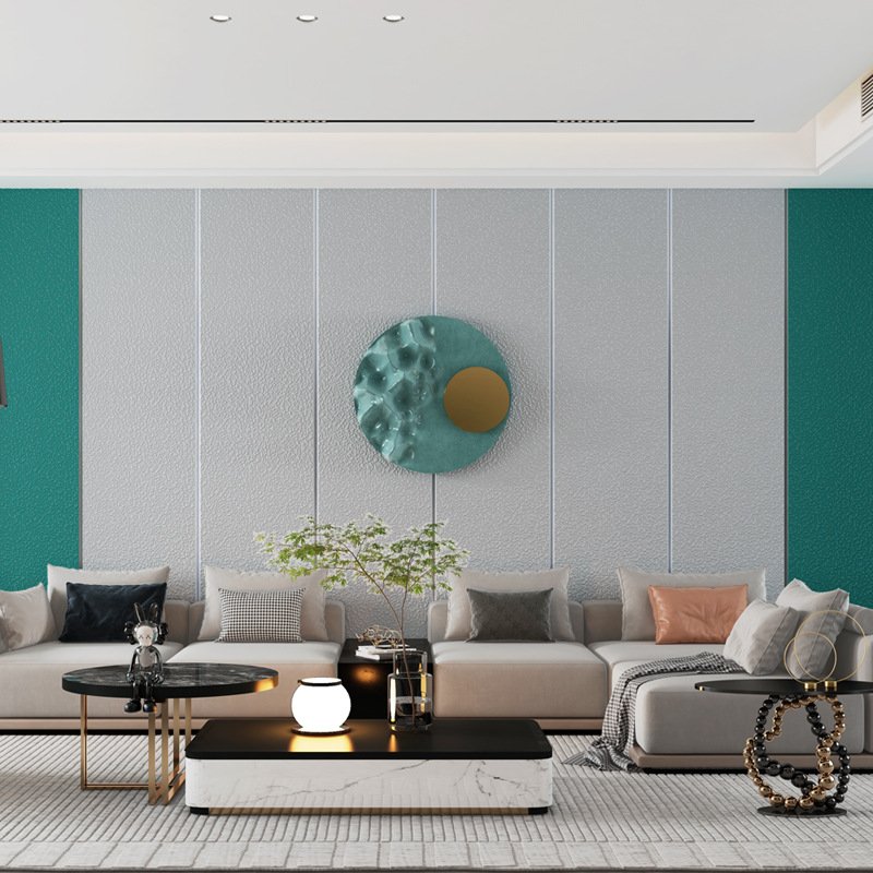 Non-woven 3D Wallpaper Nordic Geometric Pattern Lines Fashion Living Room TV Background Wall Home Decoration Wall Stickers