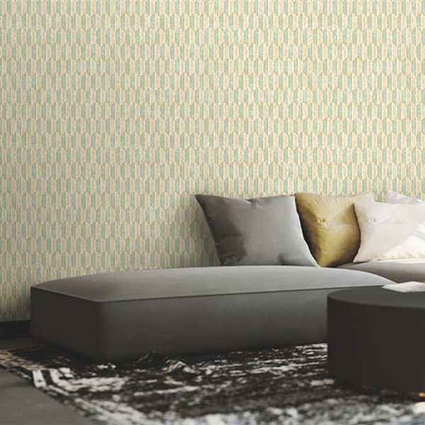 Modern Chinese deerskin velvet 3D non-woven fabric thickened bedroom wallpaper