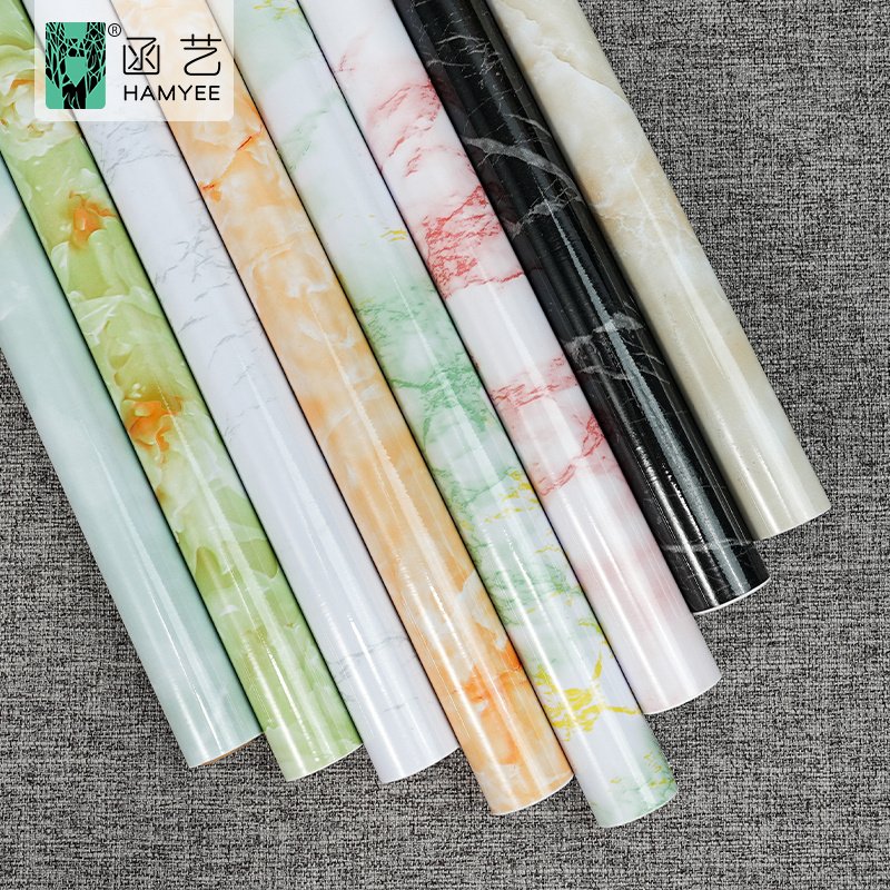 Hot selling waterproof pvc self adhesive marble decorative wallpaper roll for bathroom kitchen countertop