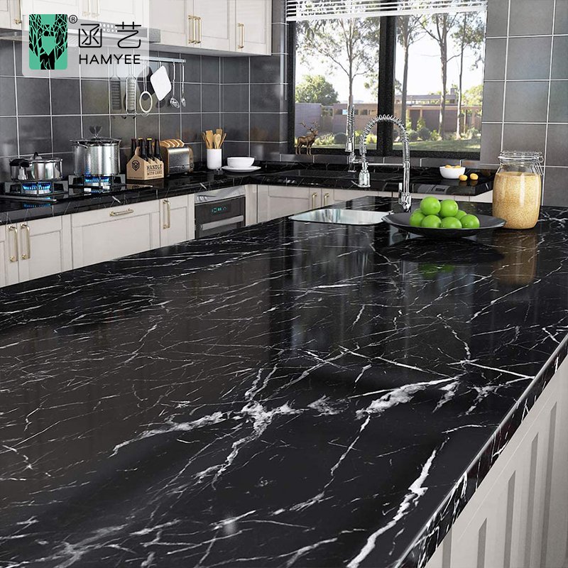 Hot selling waterproof pvc self adhesive marble decorative wallpaper roll for bathroom kitchen countertop