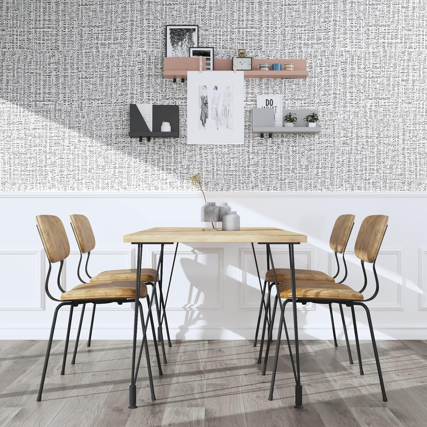 ORON DECO Self-Adhesive Peel Stick Wallpapers Linen Texture Interior Waterproof PVC Decorative Wall Paper Living Room Household