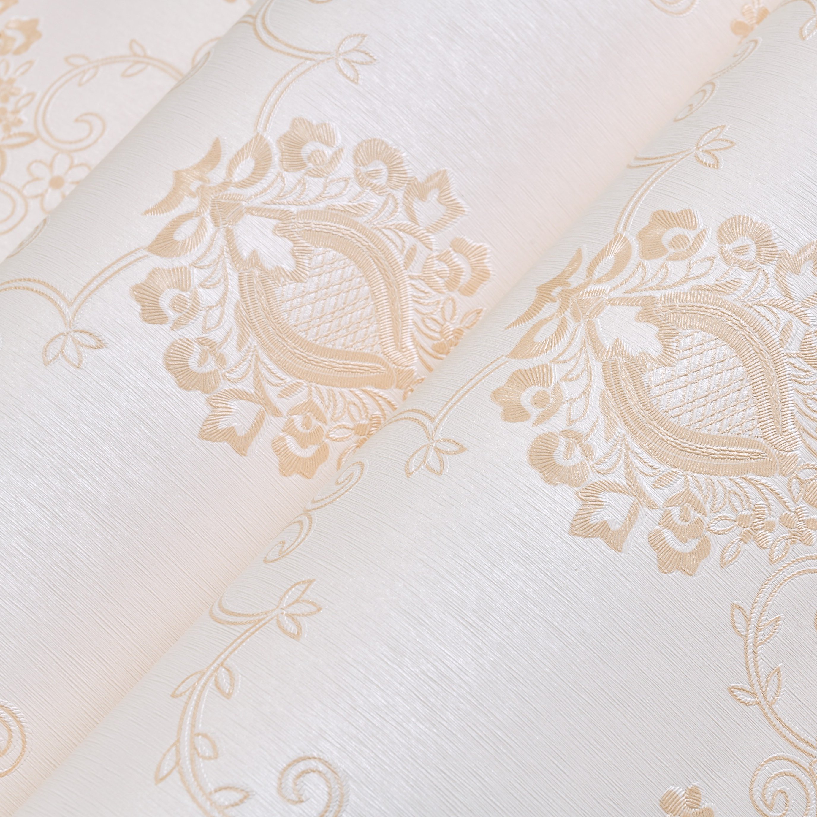 Modern European Style Floral Damask PVC Wallpaper Rolls Waterproof Fireproof Home Wall Decoration for Bathroom for Household Use