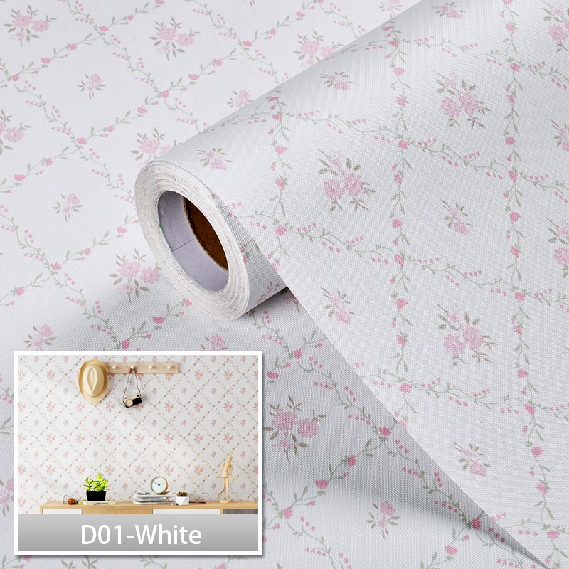 Diamond Floral Self-adhesive Waterproof Wallpaper for Student Dormitory Study Room Bedroom Living Room Wall Decor