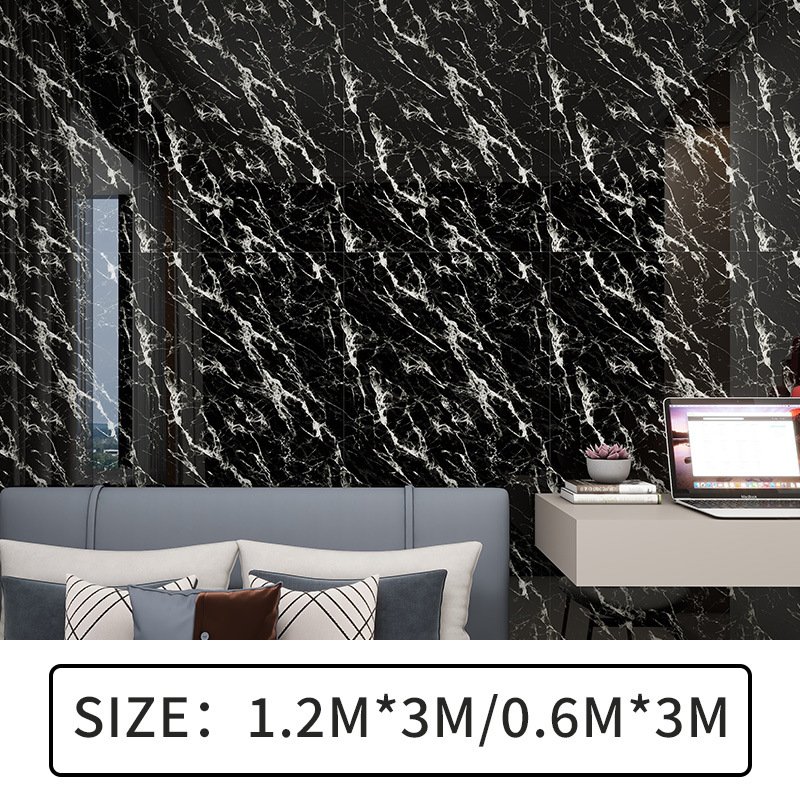 Durable Glossy Marble foil roll adhesive Wallpapers sticker 60cm*3m removable decorative film wall decor Living room