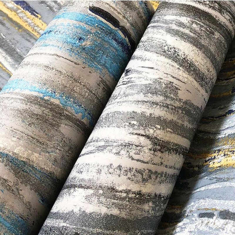 Wave line wallpaper, environmentally friendly interior wall decoration, abstract non woven wallpaper