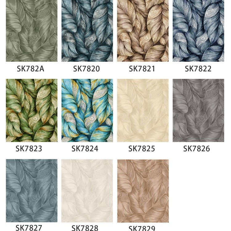 New Design 3D Green Nature Tropical Leaf Wallpaper for Walls