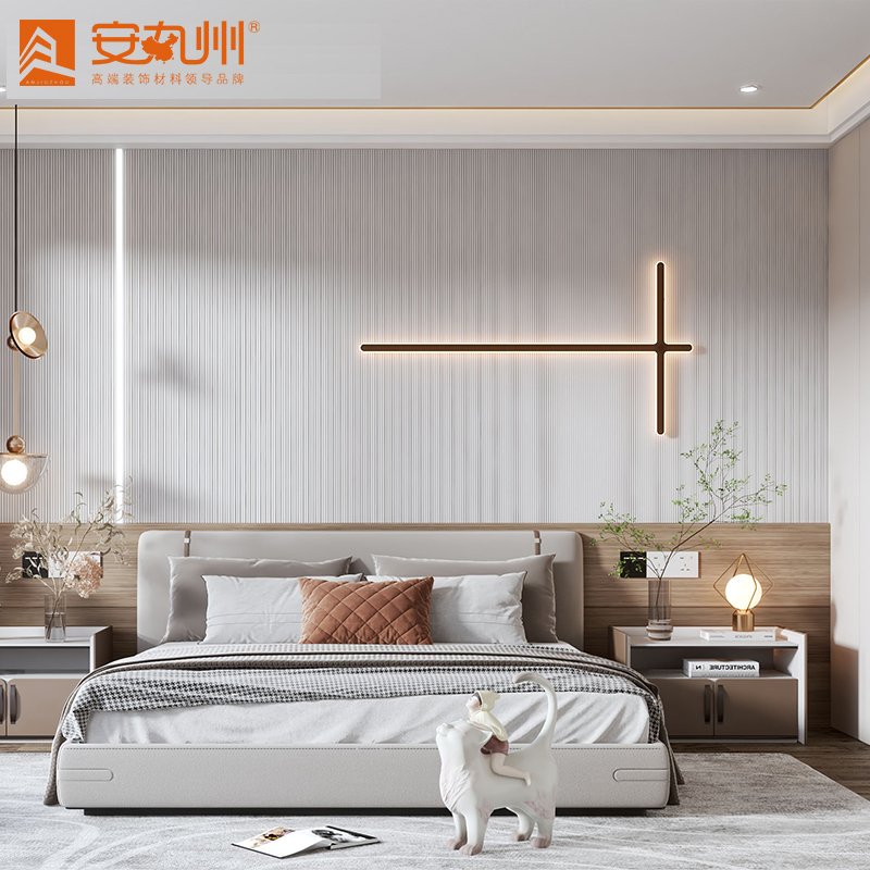PVC bamboo wood environmentally friendly waterproof solid seven grid wall panel