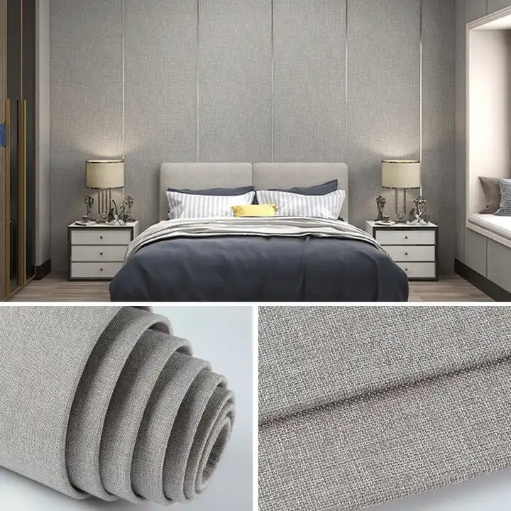 Luxury Home Decoration linen wallpaper wall decoration wallpaper rolls