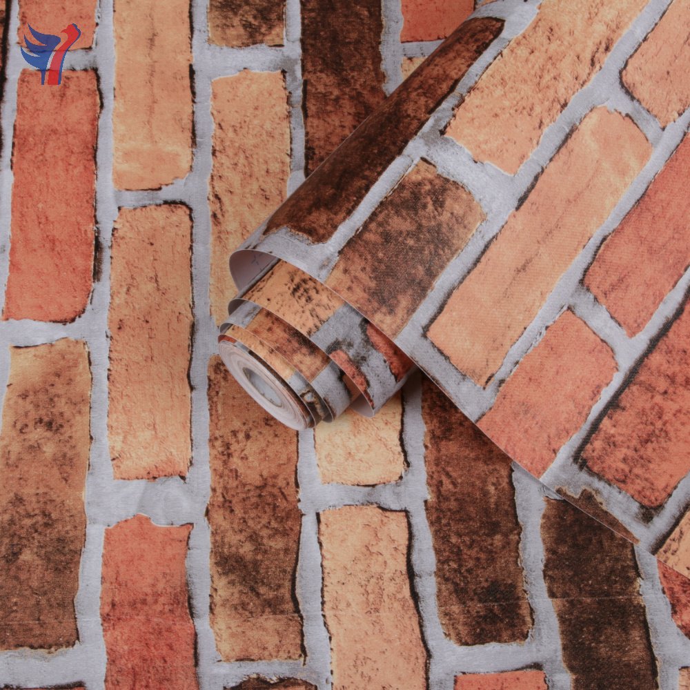 Jinyi H1077 Red Brick Nature Look For Bar Household Interior Modern Design Wall Paper Rolls Wallpaper