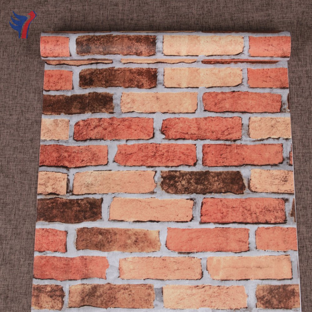 Jinyi H1077 Red Brick Nature Look For Bar Household Interior Modern Design Wall Paper Rolls Wallpaper