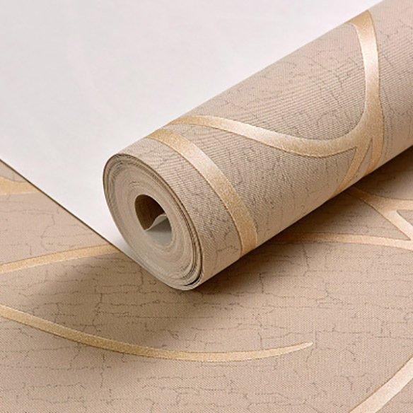 Minimalism Non-Woven Wallpaper Roll Thickened Wall Panel For Home Decor