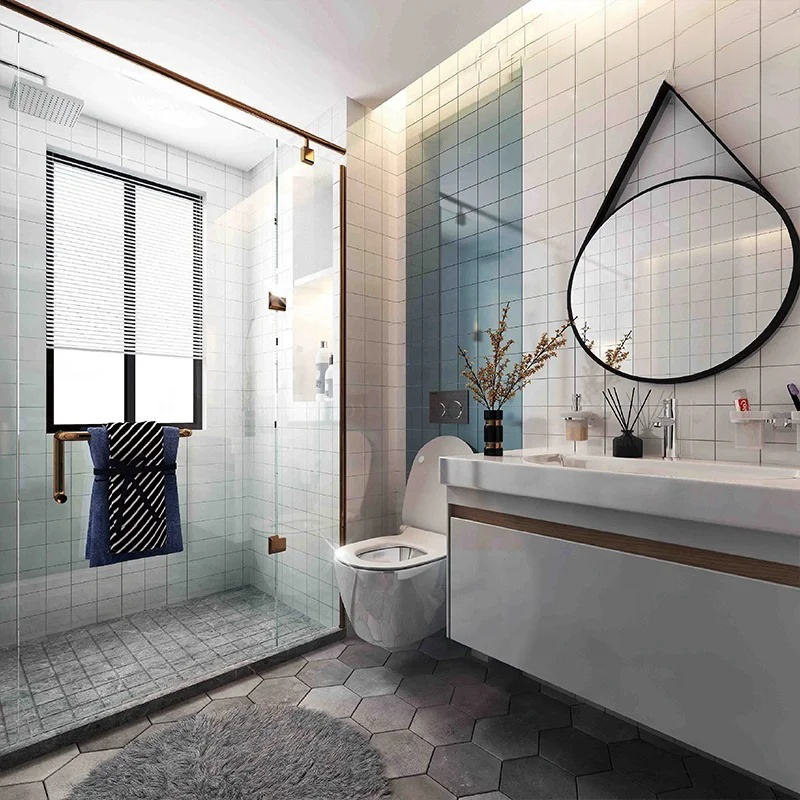 4mm thick SPC best-selling business hotel bathroom board can replace ceramic tiles