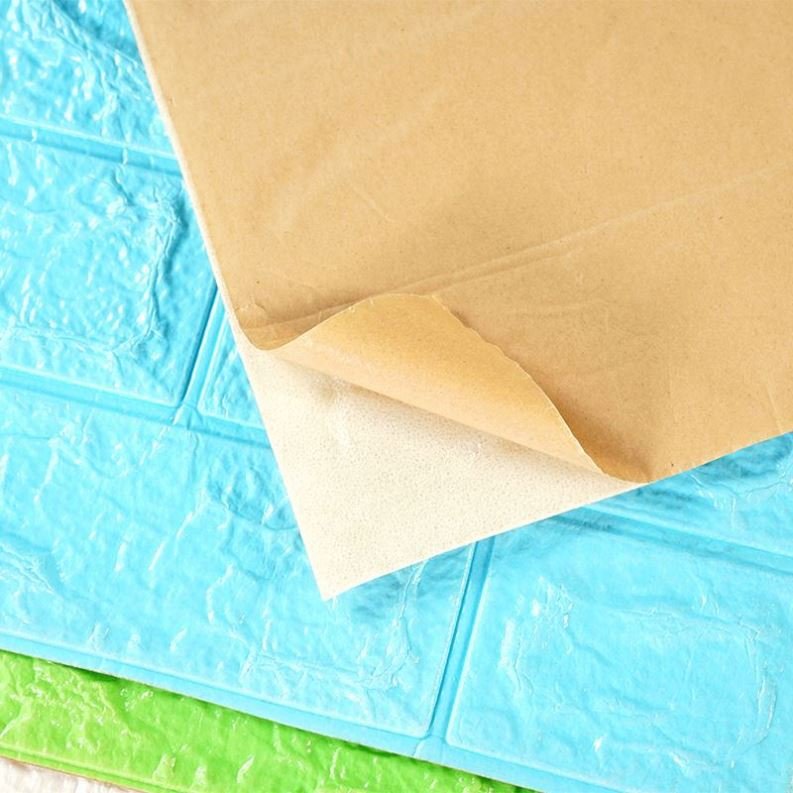 Wholesale 3d brick grain roll photo wallpaper self-adhesive shape home interior door wallpaper wallpap grey