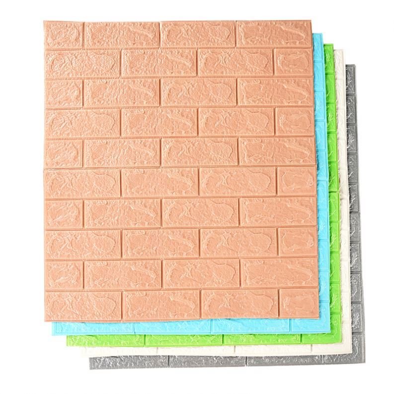 Wholesale 3d brick grain roll photo wallpaper self-adhesive shape home interior door wallpaper wallpap grey