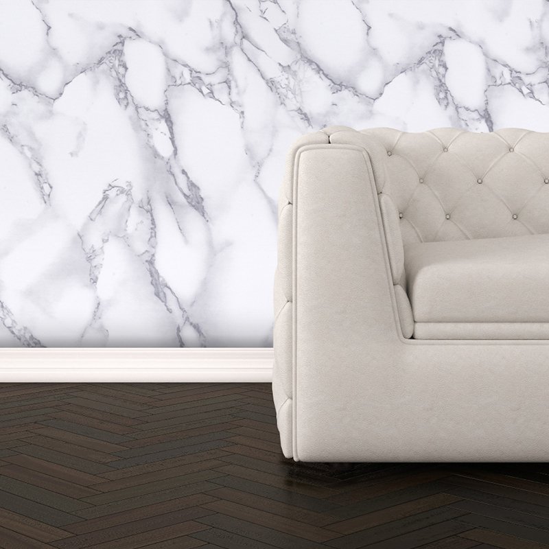 Modern Marble Mural Wallpaper Decorative Film Wall Sticker Black Marble Wallpaper Roll for Kitchen