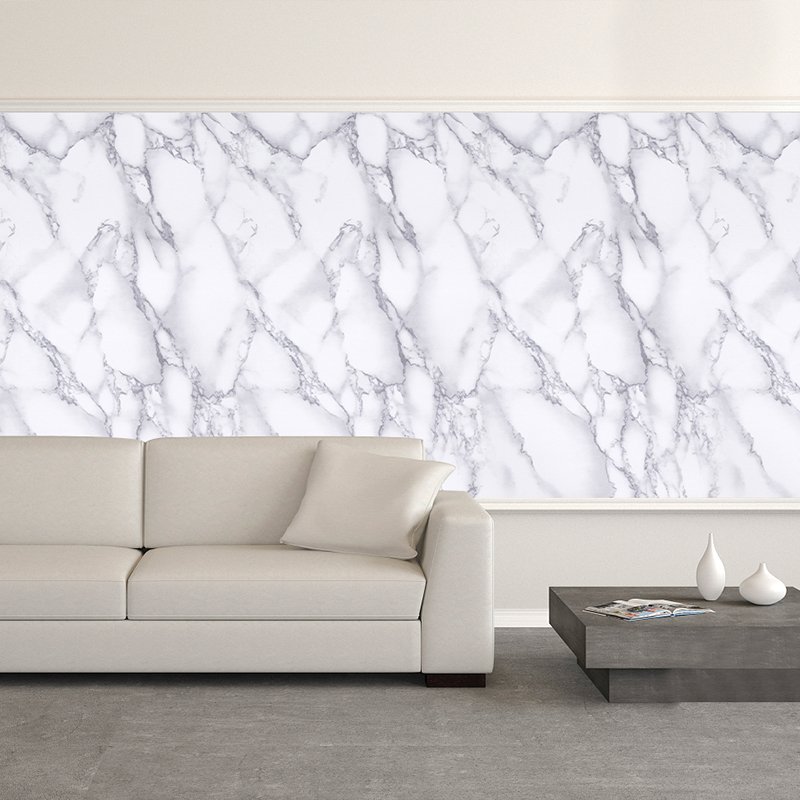 Modern Marble Mural Wallpaper Decorative Film Wall Sticker Black Marble Wallpaper Roll for Kitchen