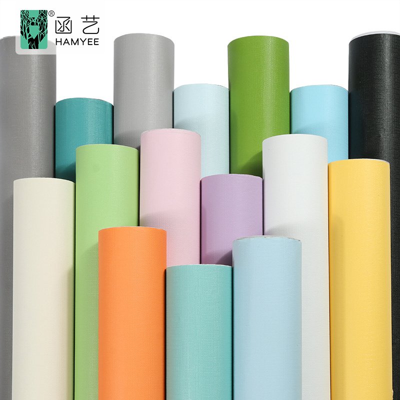 Solid color pvc waterproof wall sticker vinyl contact paper self adhesive wallpapers for bedroom walls