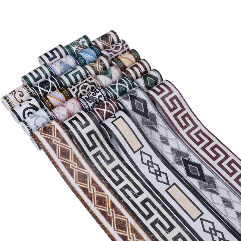 Floral Modern Wall Border Multi Style Self Adhesive Waterproof Wallpaper Rolls For Living Room Bathroom Kitchen