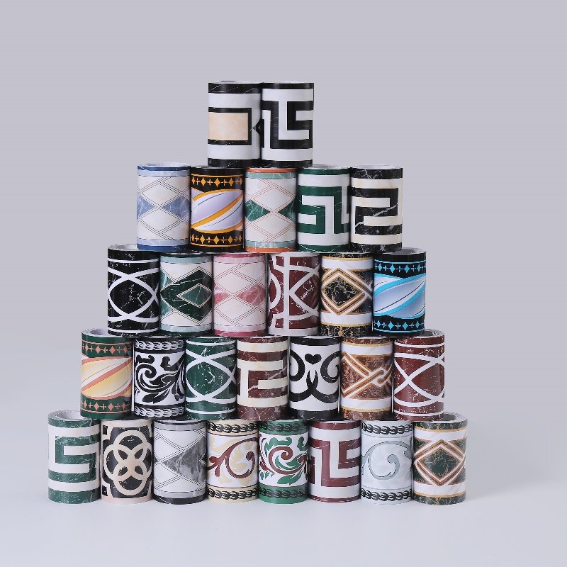 Floral Modern Wall Border Multi Style Self Adhesive Waterproof Wallpaper Rolls For Living Room Bathroom Kitchen